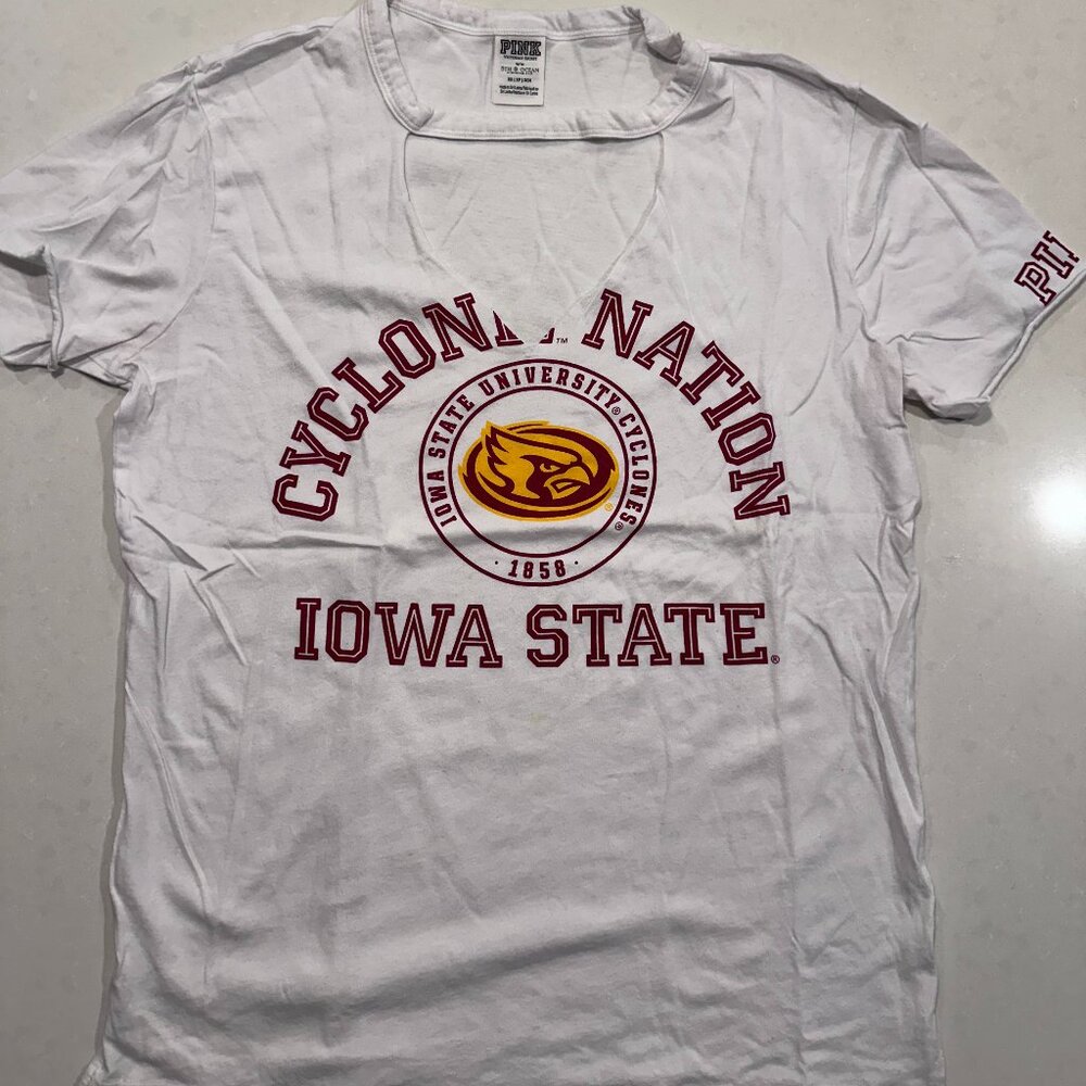 Victoria's Secret PINK ISU Short Sleeve V-neck Tee